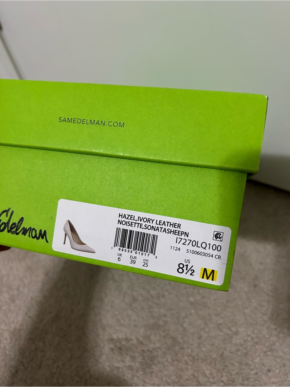 Sam Edelman Hazel Pointed-Toe Pump in Ivory